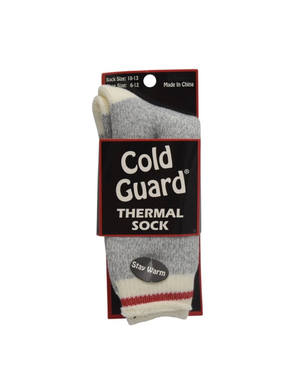Cold Guard Thermal Socks Gray Crew Warm Moisture Repelling Size 10 13 New
